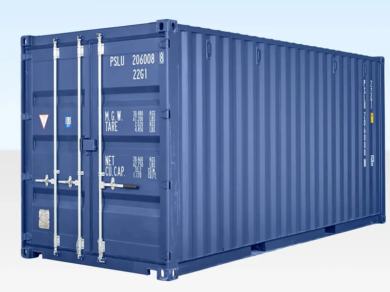 20Ft Shipping Container (One Trip) – Blue