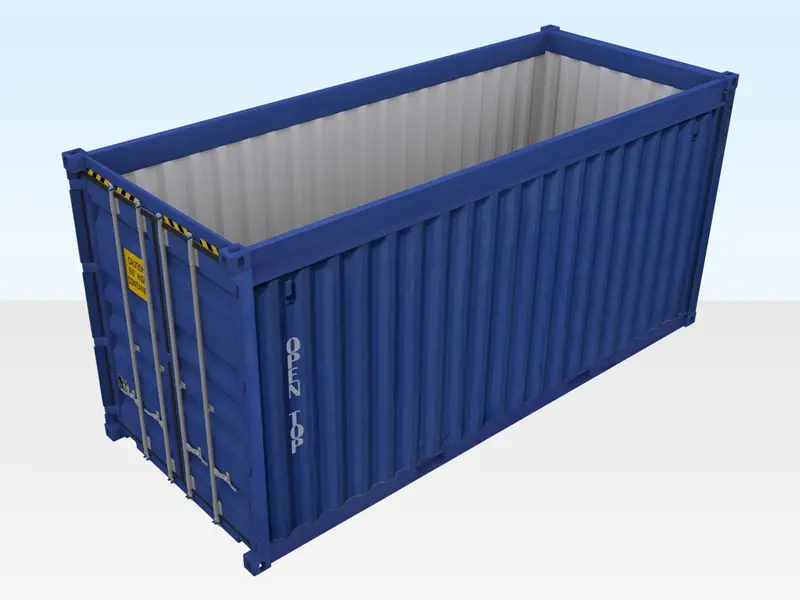 20Ft X 8Ft Used Shipping Container Open Top